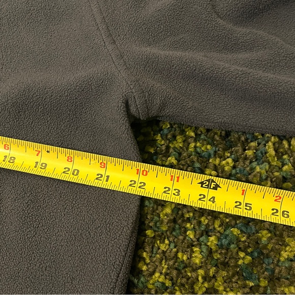 Starter Grey Fleece Pullover Quarter Zip Up Medium - Picture 3 of 4